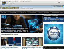 Tablet Screenshot of pokerlistings.com